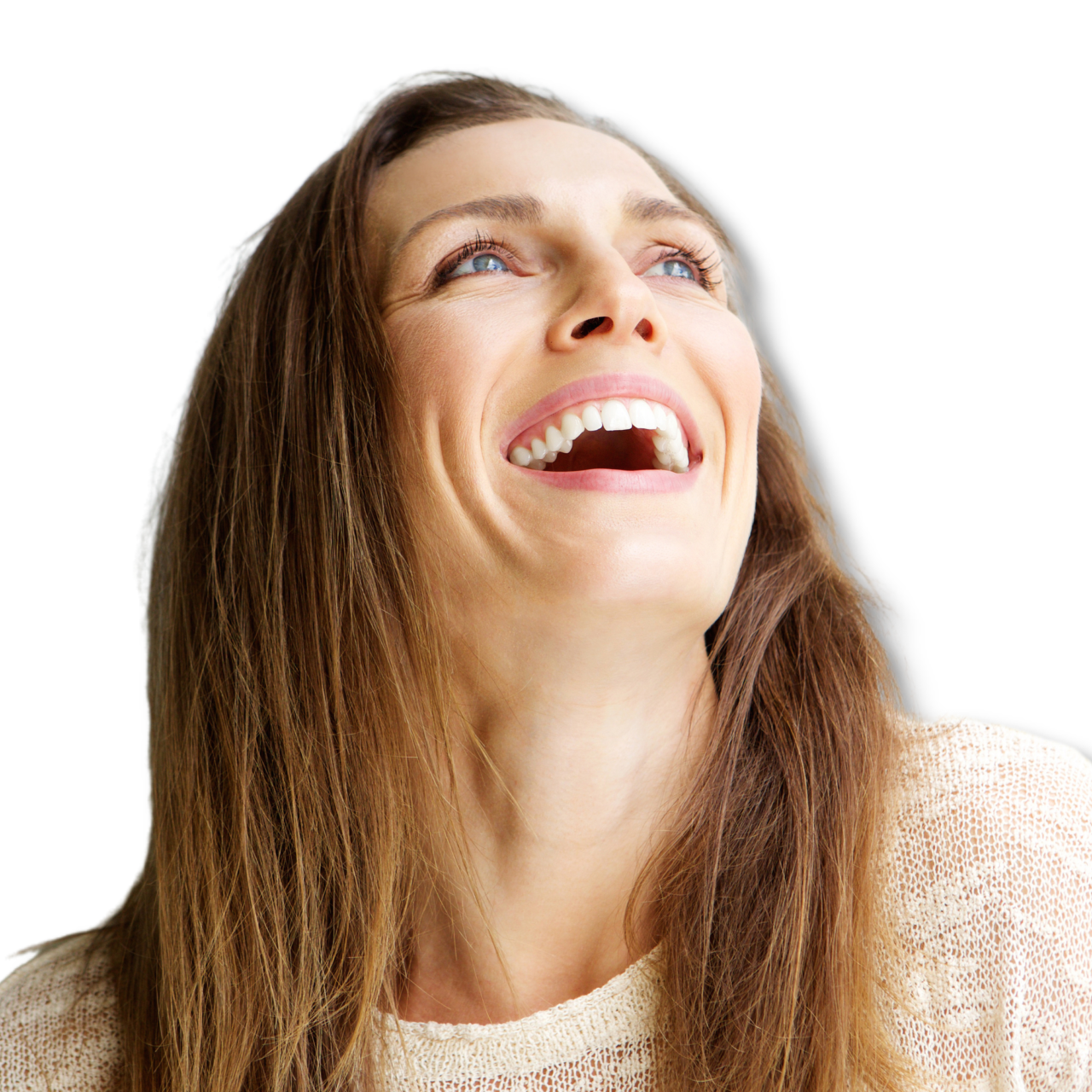 Mature woman looking up Mature woman looking up